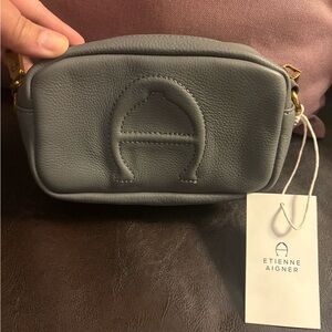 Etienne Aigner Charcoal Crossbody Bag